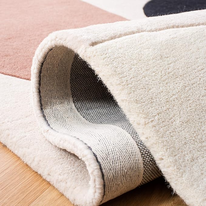 SAFAVIEH Washable Rug Outdoor Courtyard Collection - 2'3" x 22' Runner, Beige & Blue, Non-Shedding & Easy Cleaning, Ideal for Patio, Entryway, Mudroom, Hallway, Kitchen (CY6062-233)