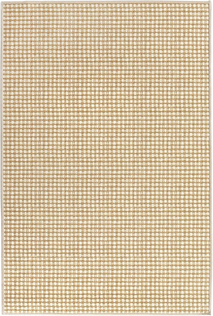 Dash & Albert Hartley Natural Machine Washable Rug, 5 X 8 Feet, Natural Plaid Pattern
