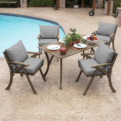 Arden Performance Outdoor Dining Chair Cushion, 21 x 21, Rain-Proof, Fade Resistant 21 x 21, Paloma Valencia