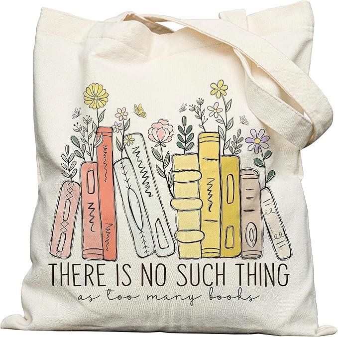 METALPHA Aesthetic Tote Bag for Women Girls - Resuable Double-Sided Printed Canvas Tote Bag with Snap Closure and Pocket