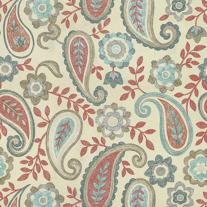 LVTXIII Outdoor Seat Cushions Set of 4 Square Corner Chair Cushions with Ties, Patio Chair Pads for Home Office and Patio Garden Furniture Decoration 19"x19"x2", Paisley Vintage