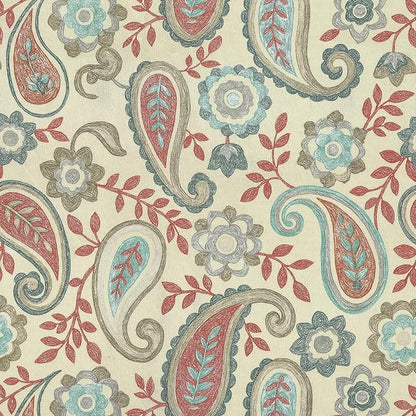 LVTXIII Outdoor Seat Cushions Set of 4 Square Corner Chair Cushions with Ties, Patio Chair Pads for Home Office and Patio Garden Furniture Decoration 19"x19"x2", Paisley Vintage