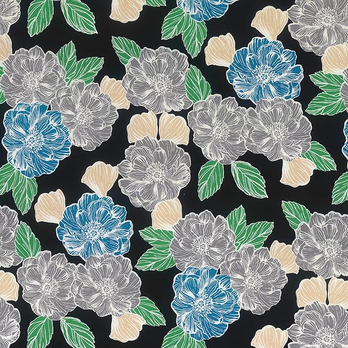 LVTXIII Outdoor Seat Cushions Seasonal Replacement Chair Cushions, Patio Chair Pads with Ties for Dining Chairs and Garden Furniture, Square Back, 19"x19"x2", 2 Pack, Peony Garden