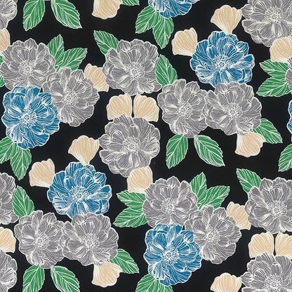 LVTXIII Outdoor Chair Cushions, Water Repellent Patio Furniture Cushions Outdoor Chair Pads with Ties for Dining Chairs and Garden Furniture, 22"x22"x3" Set of 2, Peony Garden