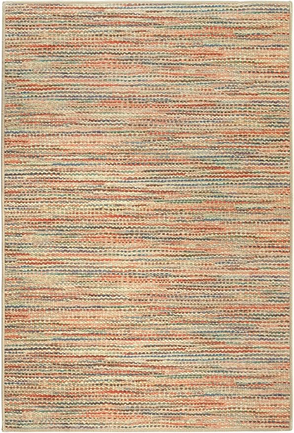 Dash & Albert Clay Multi Machine Washable Rug, 4 X 6 Feet, Multi Stripe Pattern