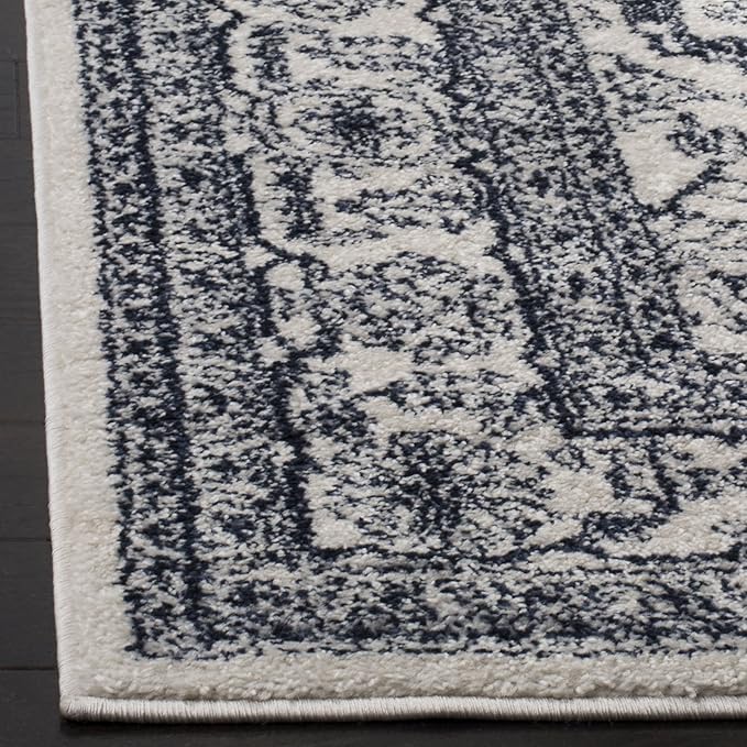 SAFAVIEH Adirondack Collection Runner Rug - 2'6" x 10', Ivory & Navy, Oriental Medallion Design, Non-Shedding & Easy Care, Ideal for High Traffic Areas in Living Room, Bedroom (ADR108R)