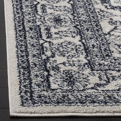 SAFAVIEH Adirondack Collection Accent Rug - 3' x 5', Ivory & Navy, Oriental Medallion Design, Non-Shedding & Easy Care, Ideal for High Traffic Areas in Entryway, Living Room, Bedroom (ADR108R)