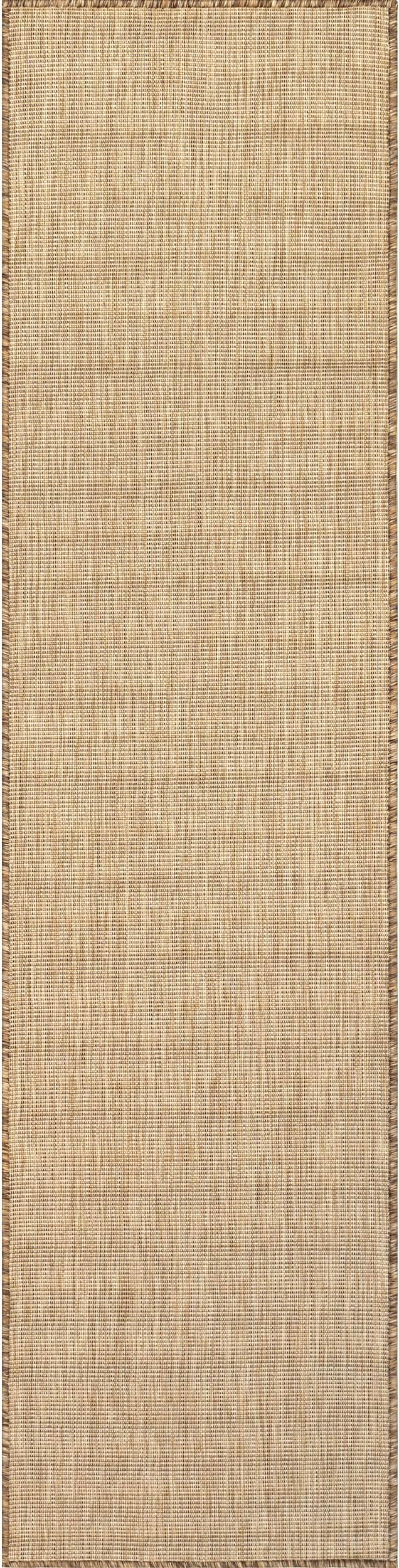 nuLOOM Outdoor Performance Collection Nakia Brown/Ivory, 2' x 6', Soft, High Traffic, Stain Resistant, Easy Clean, Durable Runner for Indoor/Outdoor Patio, Deck, Porch, Garden, Courtyard