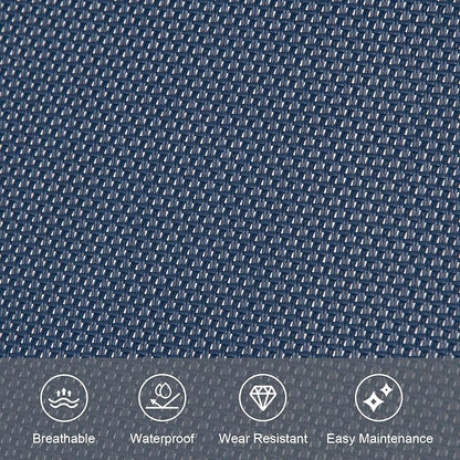 Outdoor Lounge Chair with Pillow, Chaise Lounge Chair for Patio, Lawn, Pool, Navy Blue