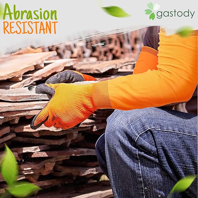 Long Sleeve Gardening Gloves Women and Men - Long Cuff Garden Gloves, Multipurpose Heavy Duty Outdoor and Indoor