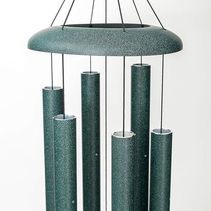 Corinthian Bells by Wind River – 44 inch Green Wind Chime for Patio, Backyard, Garden, and Outdoor Decor (Aluminum Chime) Made in The USA