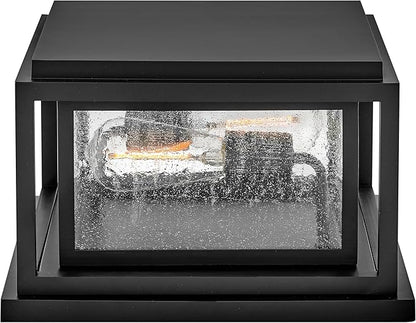 Hinkley Republic Small Pier Mount Lantern 12V, Low Voltage Black