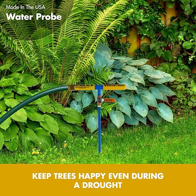 T&T Tools 48 Inch Water Probe - Steel Deep Root Irrigator for Trees - Professional Drip Irrigation Tool with Self Drilling Tip- Brass Valve -Deep Drip Watering Stakes for Efficient Deep Root Hydration