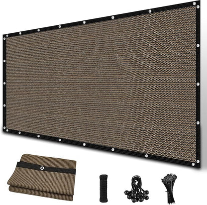 Amagenix Sun Shade Cloth Privacy Screen with Grommets 90% Sunblock Shade, Pergola Replacement Shade Cover Canopy for Outdoor Patio Garden,10' x 12', Mocha