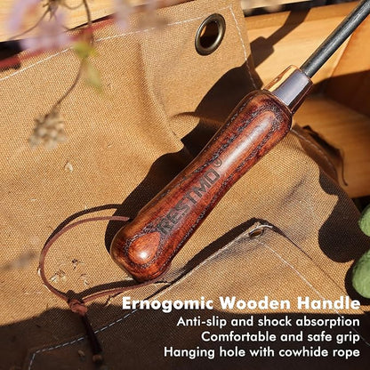 RESTMO Heavy Duty Hoe Garden Tool, Suitable for use on Hard Soil, Thickened Garden Hoe for Weeding, Digging Trenches, Planting Vegetables, and Loosening Soil
