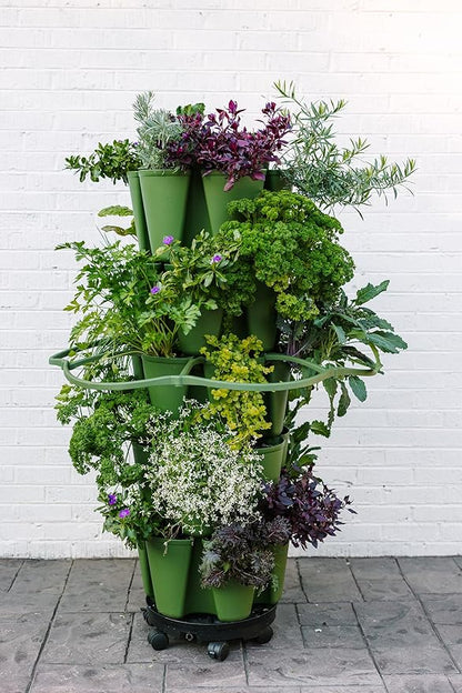 Greenstalk Universal Ultimate Spinner Base with Wheels Great for Rotating and Moving Large Planters and Pots