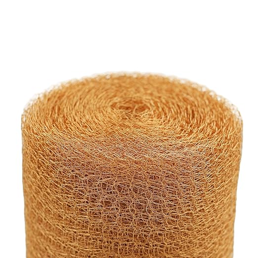 Copper Mesh - 5 Inches x 30 ft, 100% Pure Copper, Durable Fill Fabric for Hole Blocking, Flexible and Strechy, Garderning and Sealing Water Opening