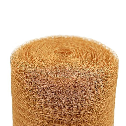 Copper Mesh - 5 Inches x 30 ft, 100% Pure Copper, Durable Fill Fabric for Hole Blocking, Flexible and Strechy, Garderning and Sealing Water Opening