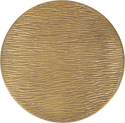 Kate and Laurel Baronet Modern Cast Aluminum Round Side Table, 14 x 14 x 24, Antique Brass, Transitional Circle End Table for Use as a Bedroom Nightstand or Living Room Plant Stand Option