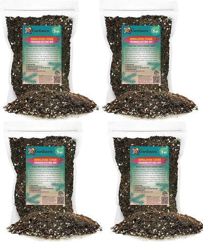 Gardenera Premium Himalayan Cedar Potting Soil Mix - Perfect Balance of Nutrients, Drainage, and Aeration for Healthy Cedar Trees - 20 Quart