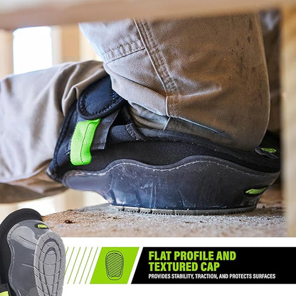 AWP Gel Stabilizer Non-Skid Knee Pads with Dual Layer Padding and Shock Stabilizer Caps for Flooring, Roofing, Decking for All-Day Support & Stability, Men and Women, One Size | L-22380-4