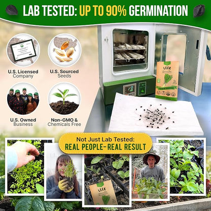 Organo Republic Onion Leek Seeds Pack 1G - Over 375 Non-GMO Heirloom Onion Seeds for Planting Vegetables in Individual Seed Packet, Vegetable Seeds for Planting Home Garden Indoor & Outdoor Gardening