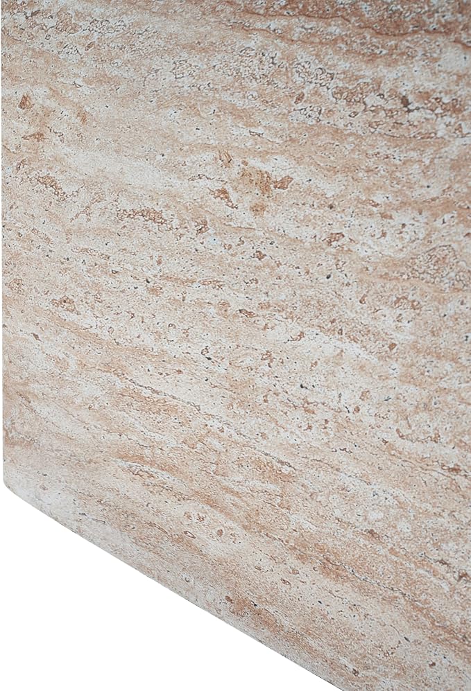 Christopher Knight Home Jayme 22.5" Indoor Outdoor Square Accent Side Table, Patio Decorative End Table, Lightweight Concrete Garden Stool for Patio Living Room Balcony & Garden Decor, Travertine