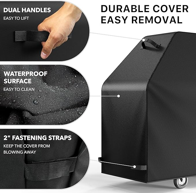 Simple Houseware 64 in. Heavy-Duty BBQ Gas Grill Cover, 600D Polyester Waterproof, Weather-Resistant
