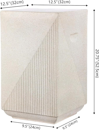 JONATHAN Y TBL1104A Adrian 20.75" Contemporary Minimalist Square Indoor/Outdoor Accent Table Modern, Mid-Century, Art Deco, Contemporary, Patio, Garden, Bathroom, Living Room, Cream Terrazzo Finish