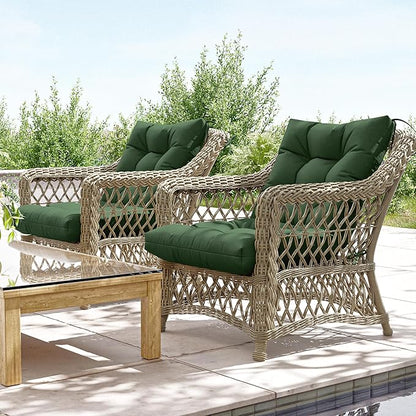 Patio Seat&Back Chair Cushions for Outdoor Furniture，Comfortable Cushions for Rocking/Dining/Lawn Chair-Set of 4