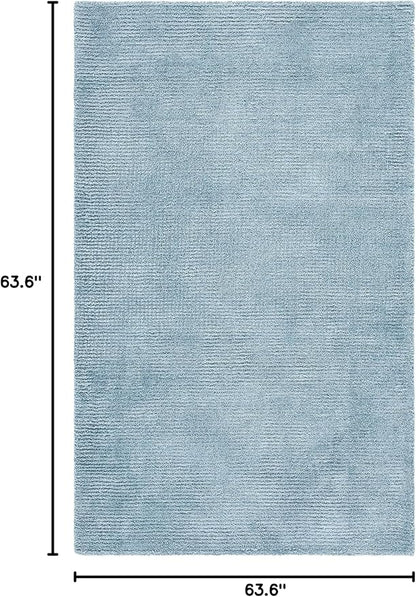SAFAVIEH Washable Rug Outdoor Courtyard Collection - 5'3" Square, Beige & Green, Non-Shedding & Easy Cleaning, Ideal for Patio, Backyard, Mudroom (CY6235-21812)