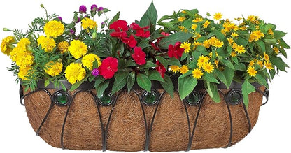 Arcadia Garden Products Arcadia Emerald Series Wall Trough Planter, 36-Inch, Black (CB07)