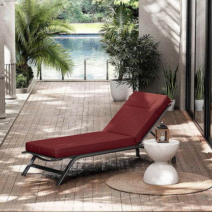 Chaise Lounge Cushions Outdoor, 72" L X 21" W X 4" D Lounge Chair Cushions for Outdoor Furniture, High-Density Foam Outdoor Chaise Cushion-Waterproof Fade-Resistant ThickPatio lounge chair cushion