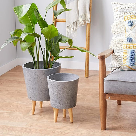 Deco 79 46545 Planter, Grey
