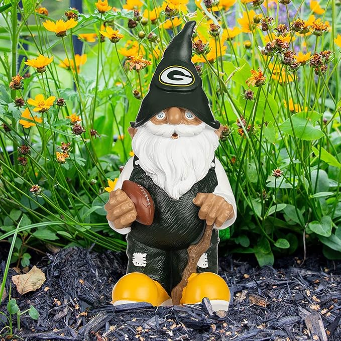 NFL Resin 11.5" Team Logo Outdoor Garden Statue Gnome