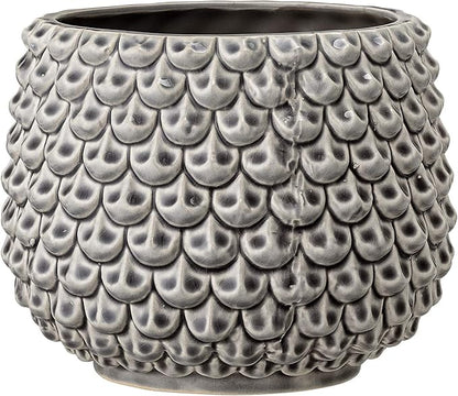Bloomingville Stoneware Flower Pot Pinecone, Planter, 6,5'', Grey