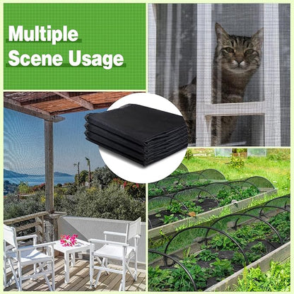 ANPHSIN Stronger Garden Mesh Netting - 10 x 33 ft PP Nanocomposite Bird Net Barrier, Mosquito Netting Screen for Outdoor Plants Vegetables Patios Balconies Terraces, Shading Rate 33% (Black)