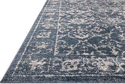 Loloi Magnolia Home by Joanna Gaines Gigi Collection GIG-02 Navy/Stone 2'-7" x 4' Accent Rug