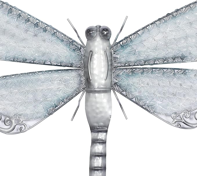 Deco 79 Metal Dragonfly Home Wall Decor Indoor Outdoor Wall Sculpture, Wall Art 25" x 1" x 16", Blue