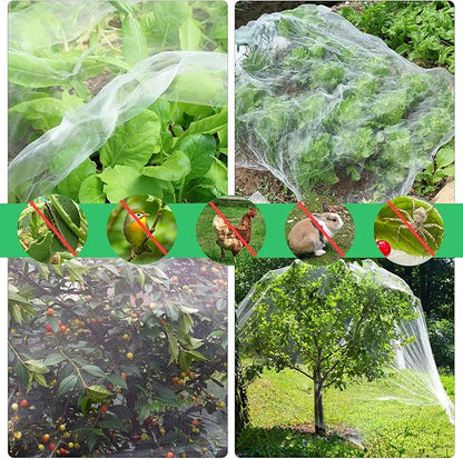 Garden Netting Plant Covers 10x100 Ft Net Ultra Fine Mesh Protection Netting for Vegetable Plants Fruits Flowers Crops Greenhouse Row Cover Raised Bed Barrier Mosquito Net Screen Protection Net Cover