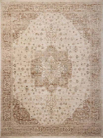 Loloi Magnolia Home by Joanna Gaines Junie Collection JUE-04 Natural/Clay 2'-0" x 3'-0", .38" Pile Height, Accent Rug