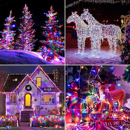 328 FT 1000 LED Christmas Lights Outdoor, 8 Lighting Modes String Lights with Remote, Christmas Light for Outside Wedding Party Classroom Holiday Decor(Multicolor)
