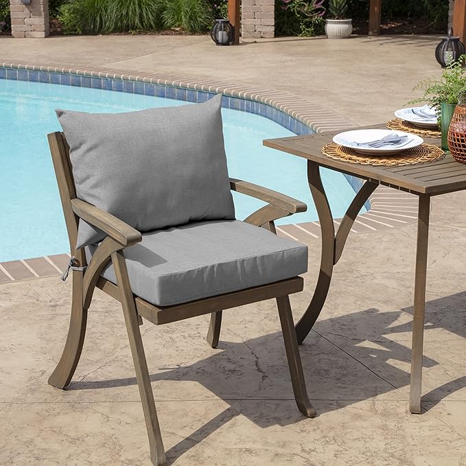 Arden Performance Outdoor Dining Chair Cushion, 21 x 21, Rain-Proof, Fade Resistant 21 x 21, Paloma Valencia