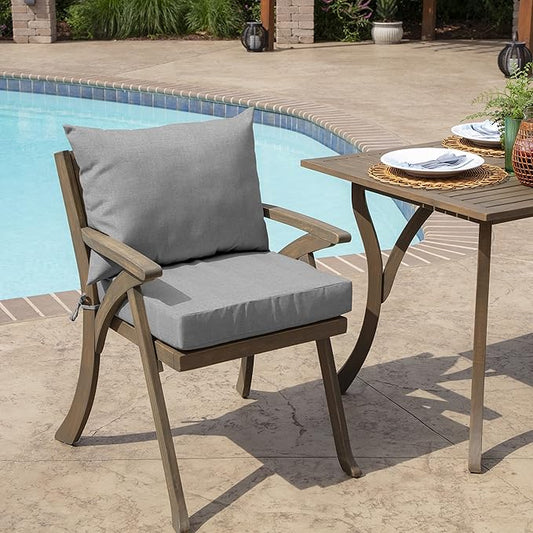 Arden Performance Outdoor Dining Chair Cushion, 21 x 21, Rain-Proof, Fade Resistant 21 x 21, Paloma Valencia