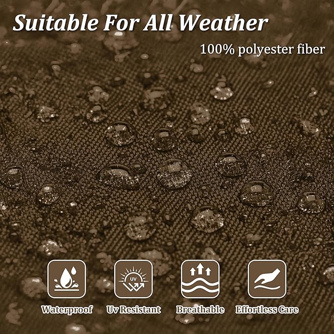 14 Pcs Outdoor Cushion Slipcovers Outdoor Patio Cushion Covers Replacement Waterproof with Zipper for Outdoor Furniture, Patio Sofa Couch 3 Sizes, Covers Only