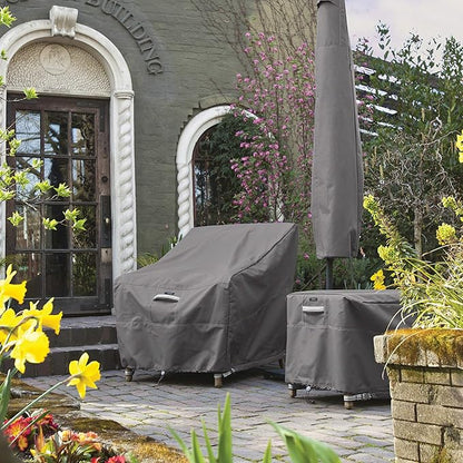 Classic Accessories Ravenna Water-Resistant 34 Inch Square Air Conditioner Cover, Patio Furniture Covers