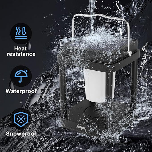 Solar Lantern Outdoor Table Lamp, Touch Control Outdoor Cordless Lantern, Solar Lanterns Waterproof Rechargeable Lanterns for Reading, Walking, Camping