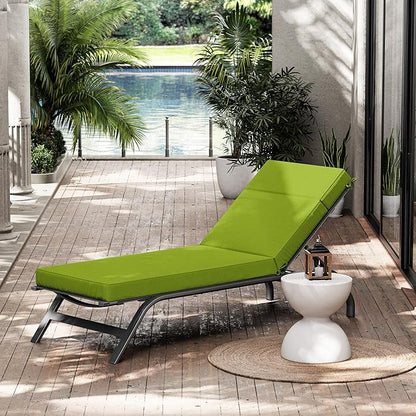 Chaise Lounge Cushions Outdoor, 80" L X 26" W X 4" D Lounge Chair Cushions for Outdoor Furniture, High-Density Foam Outdoor Chaise Cushion-Waterproof Fade-Resistant ThickPatio lounge chair cushion