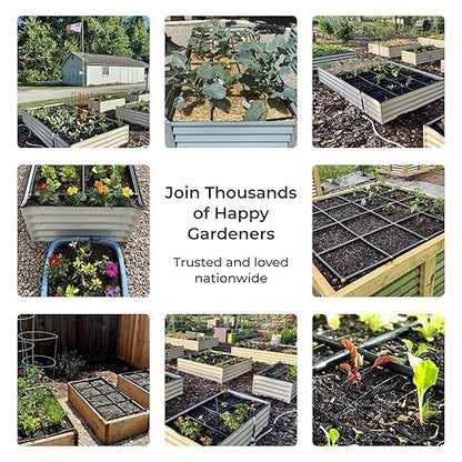 Garden Grid Watering System, 4x4 | Garden Watering System for Raised Beds - But Better | Pre-Assembled, Waters Every Plant Evenly, 1-Min Setup | Square Foot Gardening | US-Made | Standard 44"x44"