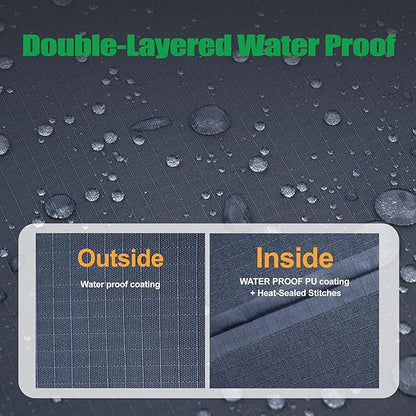 F&J Outdoors Patio Chair Cover - Heavy Duty Waterproof UV Resistant, Grey, 2Pack, 35" W x 39" D x 36" H